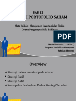 Kelompok Ke-5 - Manajemen Investasi Dan Risiko - Bab 12 Strategi Portofolio Saham