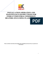 ExHeat - IOM Instruction For ExHeat Industrial Immersion Heaters (Including Flameproof) - Issue J