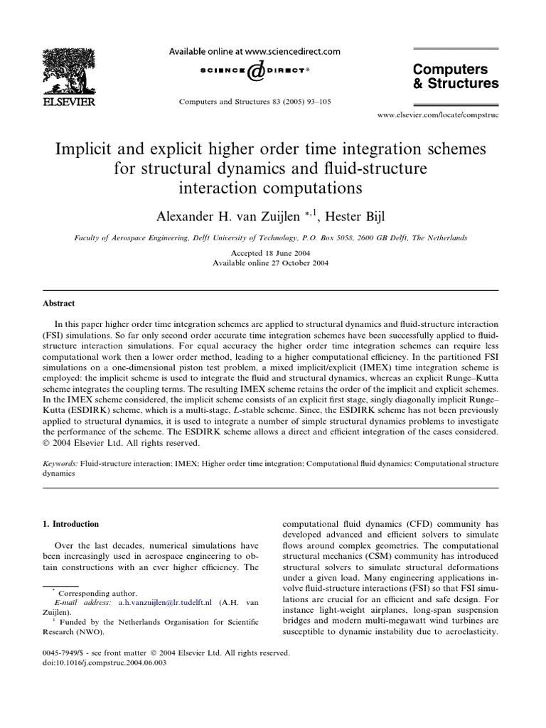Implicit and Explicit Higher Order Time | PDF | Mathematical Analysis ...