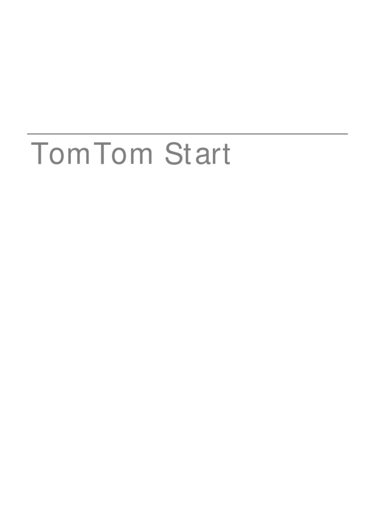 TomTom Start Navigation Guide | PDF | Computer Keyboard | Battery Charger
