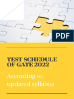 Test Schedule OF GATE 2022: According To Updated Syllabus