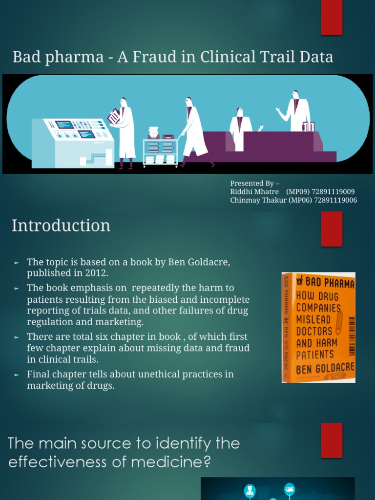Bad Pharma - A Fraud in Clinical Trail Data | PDF | Pharmaceutical ...