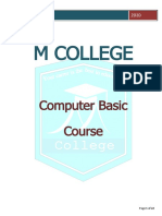 M College Computer Basic Course