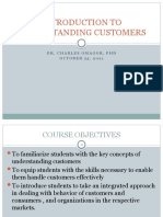 Topic One Introduction To Understanding Customers October 25 2021