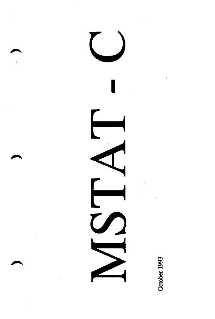 MSTAT-C Manual Part1 | PDF