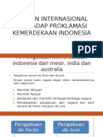 Sejarah Minat, Respon Internasional Terhadap Kedaulatam Indonesia
