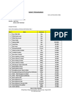 Surat Penawaran Bahan Baku