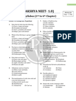 Class Test Chapter 2 To 6 (Part-03) - Class Test Paper - LAKSHYA 1.0 Full Syllabus