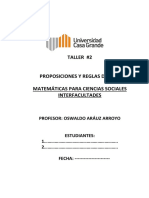 Taller 2 (Proporciones y Reglas de Tres)