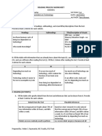 Reading Process Worksheet D3 T12122