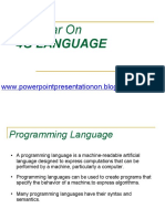 Seminar On: 4G Language