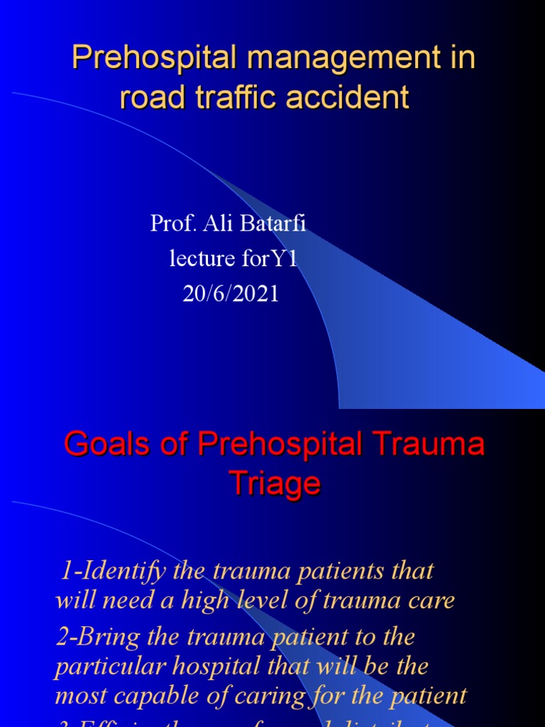 Prehospital Trauma Management Guidelines | PDF | Emergency Medical ...