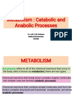Metabolism: Catabolic and Anabolic Processes: Dr. Lotfi S. Bin Dahman Medical Biochemistry Hucom