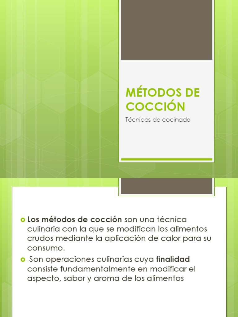 Métodos de Cocción de Alimentos | PDF | Cocinando | Fritura