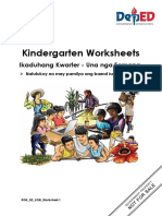 Kindergarten Worksheets: Ikaduhang Kwarter - Una Nga Semana