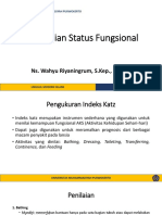 Pengkajian Status Fungsional - Katz Index - Barthel Index - Wahyu