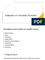 Hallmarks of A Scientific Research