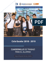 SEGUNDO GRADO Cuadernillo Del Alumno 2018-2019