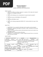 Practical Research 2: Research Questions, Scope & Delimitation