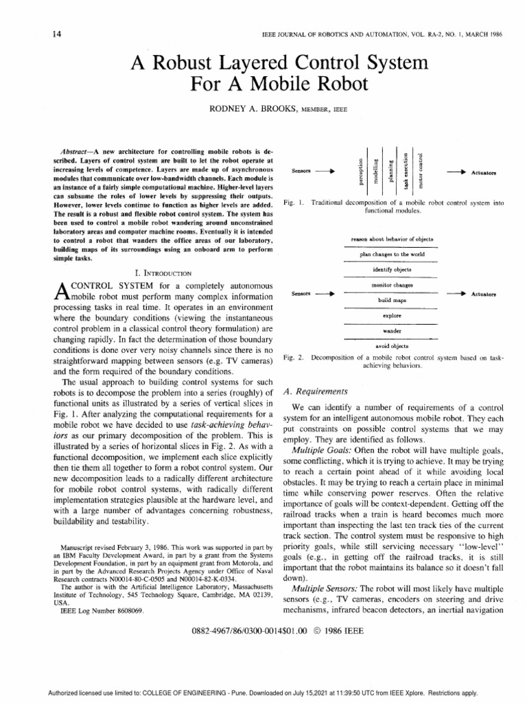 Robust Control System for Mobile Robots | PDF | Control Theory | Robot