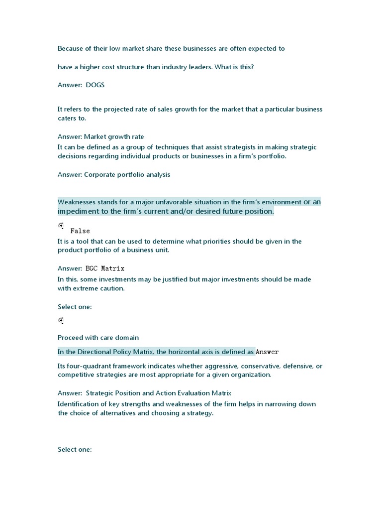 Because of Their Low Market Share These Businesses | PDF | Investing ...
