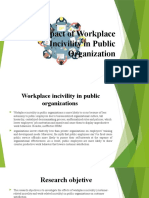 The Impact of Workplace Incivility in Public Organization 