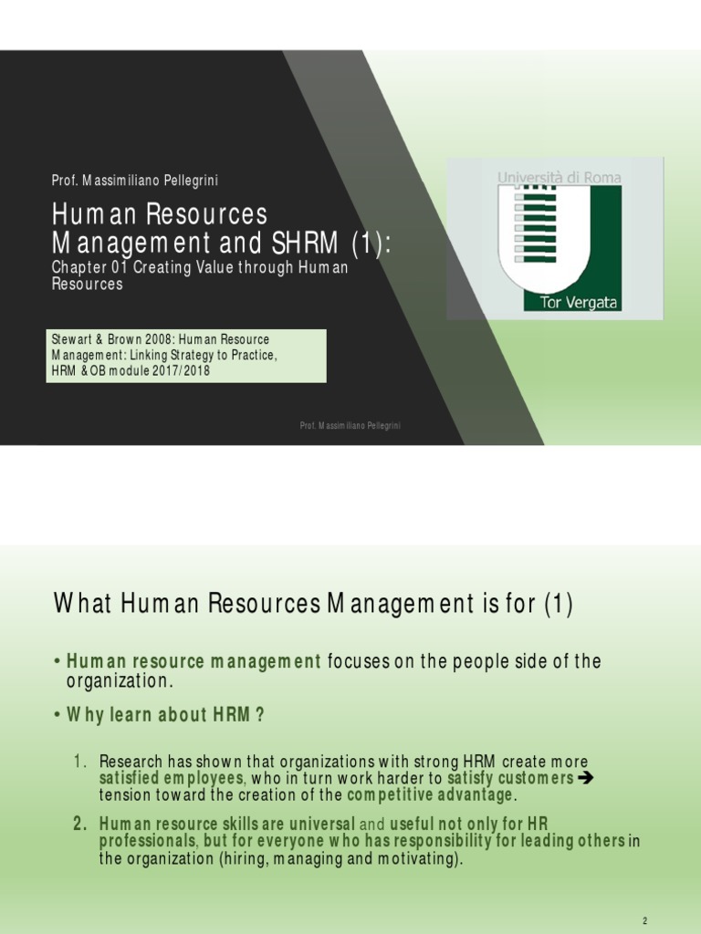 Human Resources Management and SHRM | PDF | Human Resource Management ...