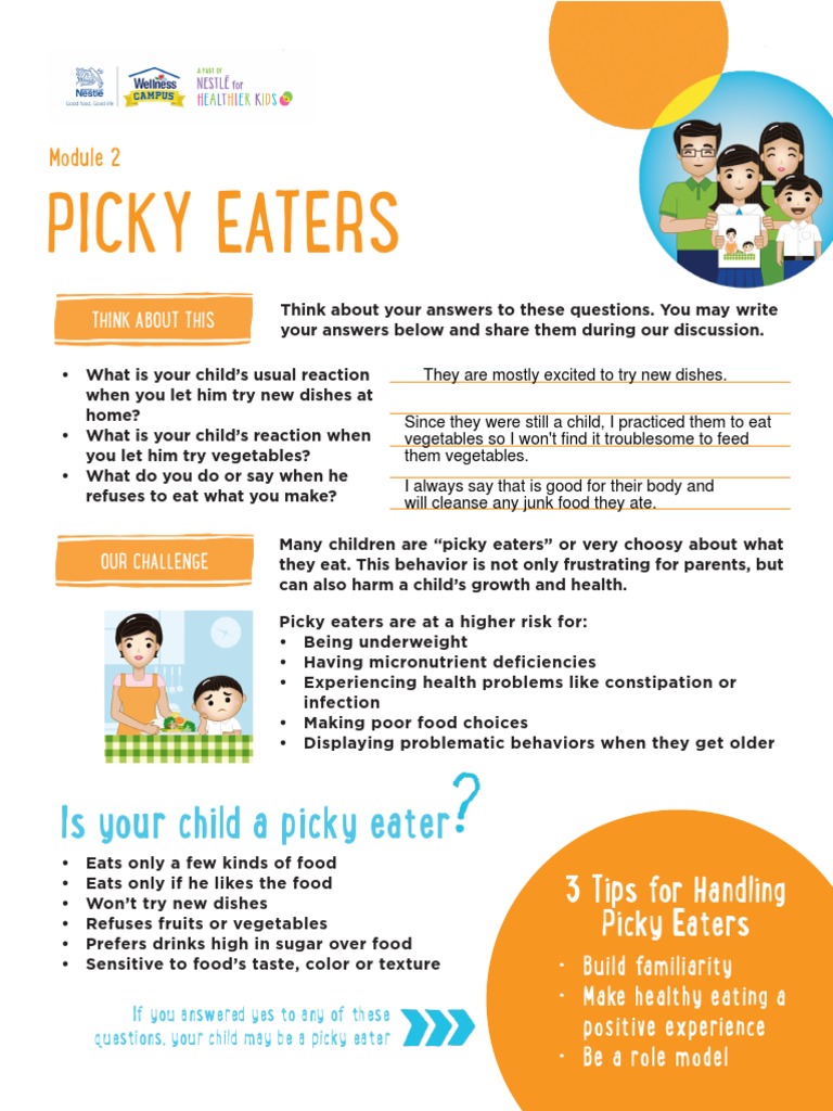Adult Module 2 - Picky Eaters (ENGLISH) | PDF | Foods | Meal