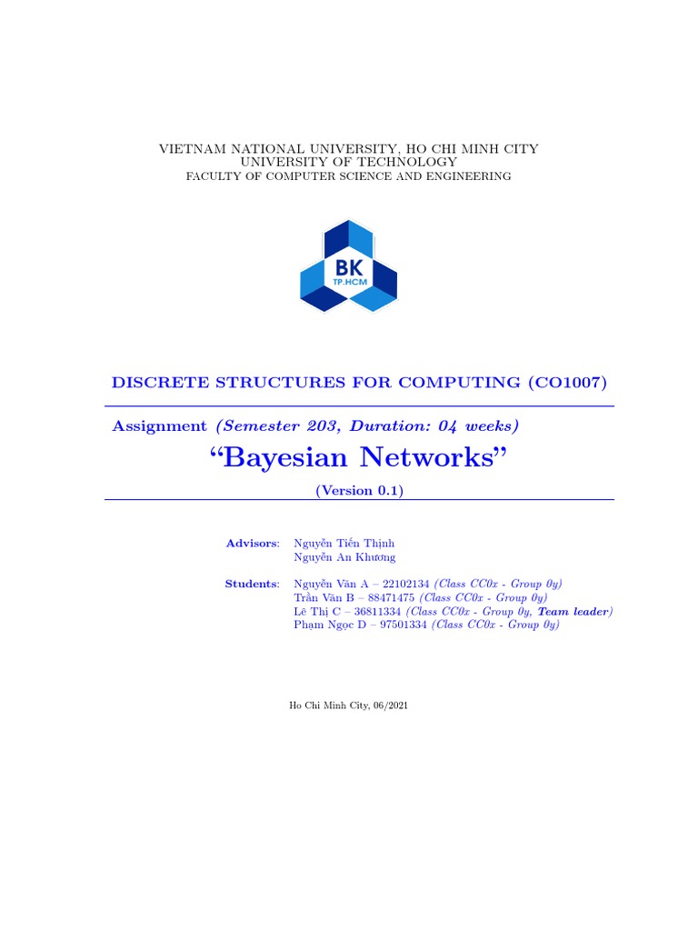 Bayesian Networks Assignment CO1007 | PDF | Bayesian Network ...