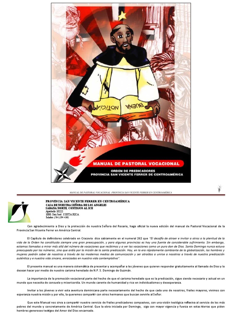 Manual de Pastoral Vocacional Dominicano | PDF | Oración | Orden dominicana