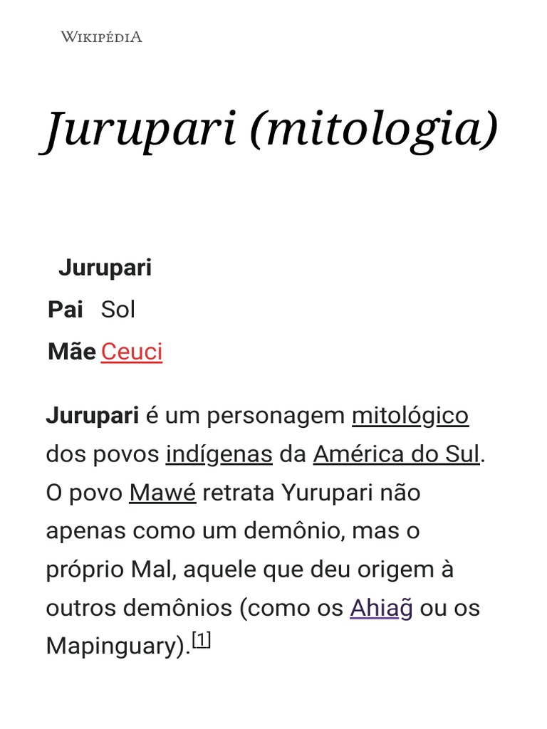 Significado e Lenda de Jurupari | PDF