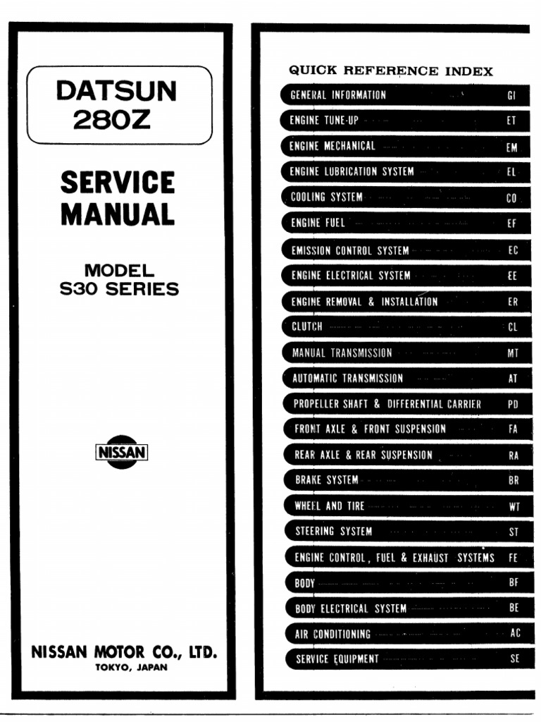 1977 DATSUN 280Z SERVICE MANUAL PDF intelligence overview