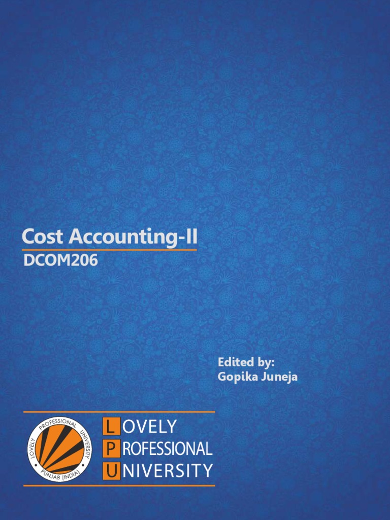 Cost Accounting II Syllabus Overview | PDF | Business