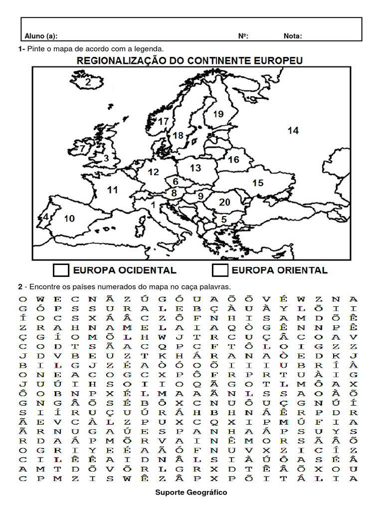 Suporte Geográfico - 15 Caça-palavras de geologia em PDF grátis Link