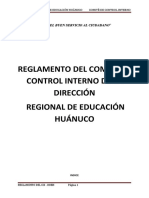 Reglamento del Comité de Control Interno de la DREH