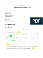 IV. Human Resources Payroll Cycle