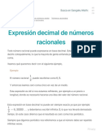 Expresión Decimal de Números Racionales