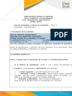 Guía de Actividades y Rúbrica de Evaluación - Unidad 1 - Tarea 2 - Creación de Texto Descriptivo, Autorretrato