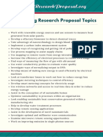 Engineering Research Proposal Topics List