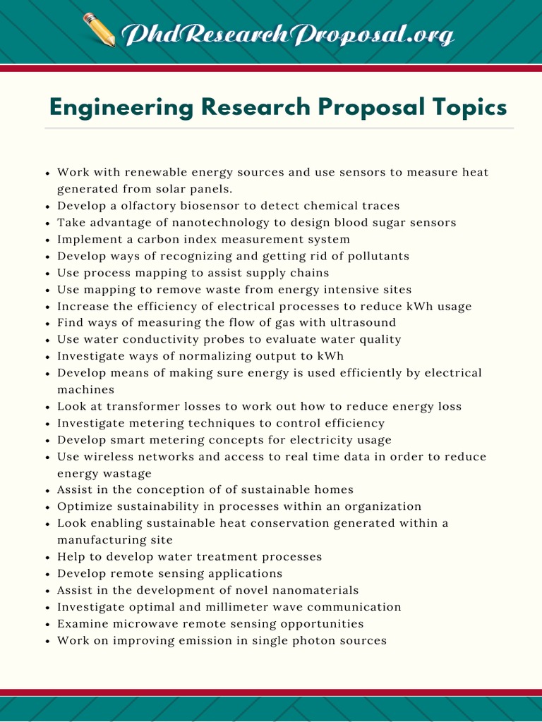 qut engineering research proposal