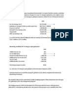 Analysis:-: Measuring Sensitivity For 1% Change in Spot Gold Prices