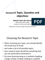 Choosing The Research Topic