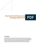 American Barrick Resources Corporation Managing Gold Price Risk