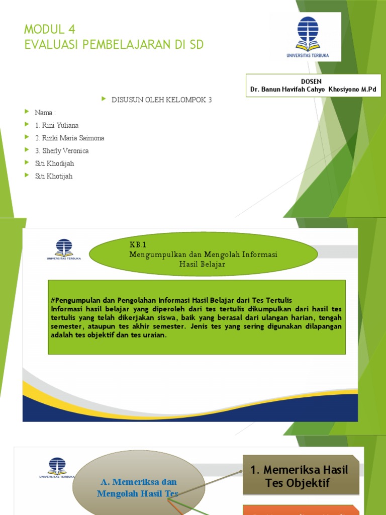 Evaluasi Pembelajaran Kel.3 | PDF | Karier & Perkembangan | Kesehatan ...