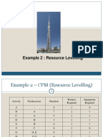 Example 2 - CPM (Resource Levelling)
