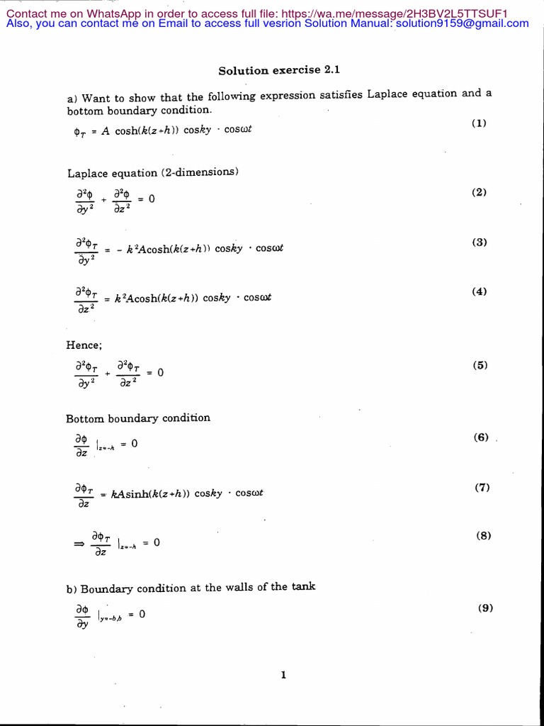 Sea Loads on Offshore Structures Analysis PDF Waves Mathematical