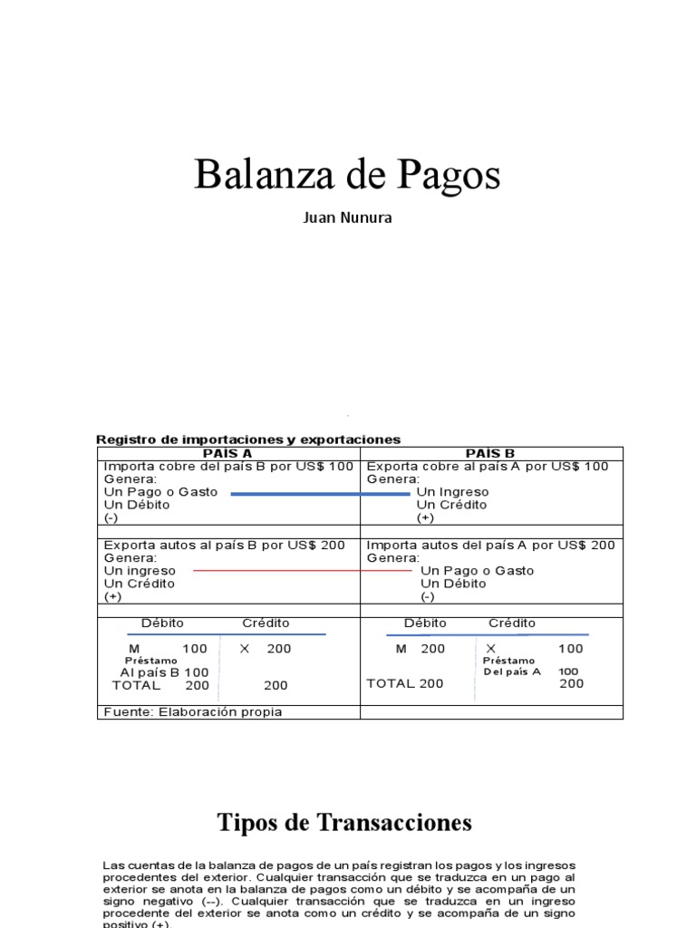 Guía de Balanza de Pagos y Transacciones | PDF | Balance de pagos ...