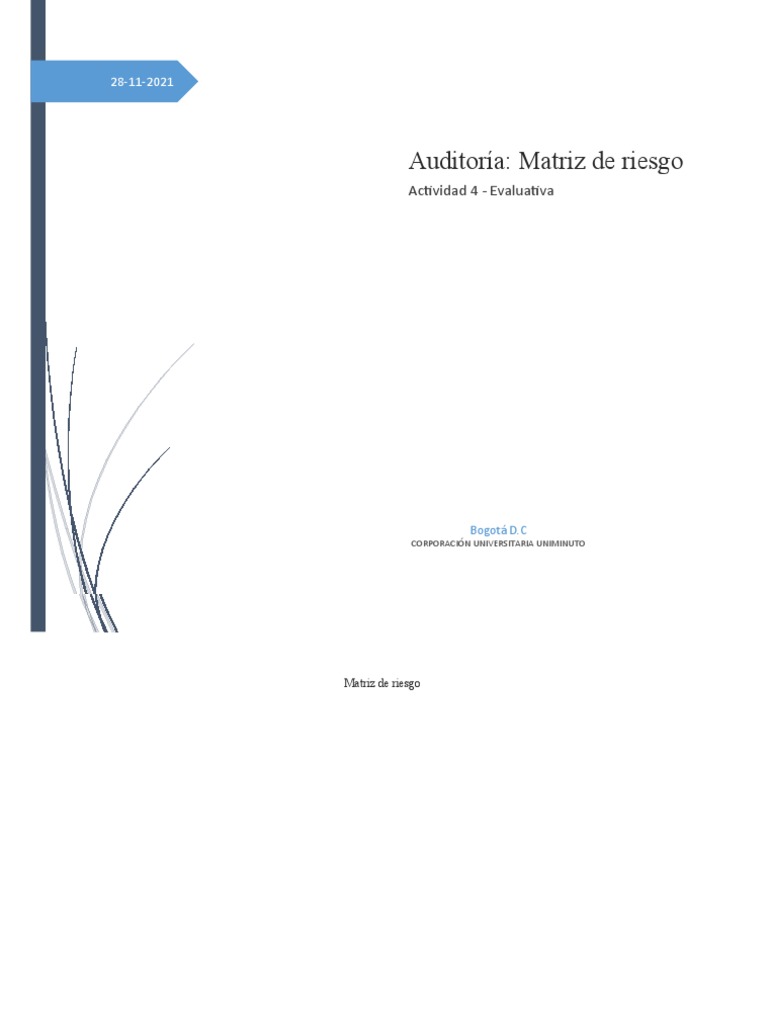 Matriz de Riesgo en Auditoría Financiera | PDF | Auditoría | Contralor