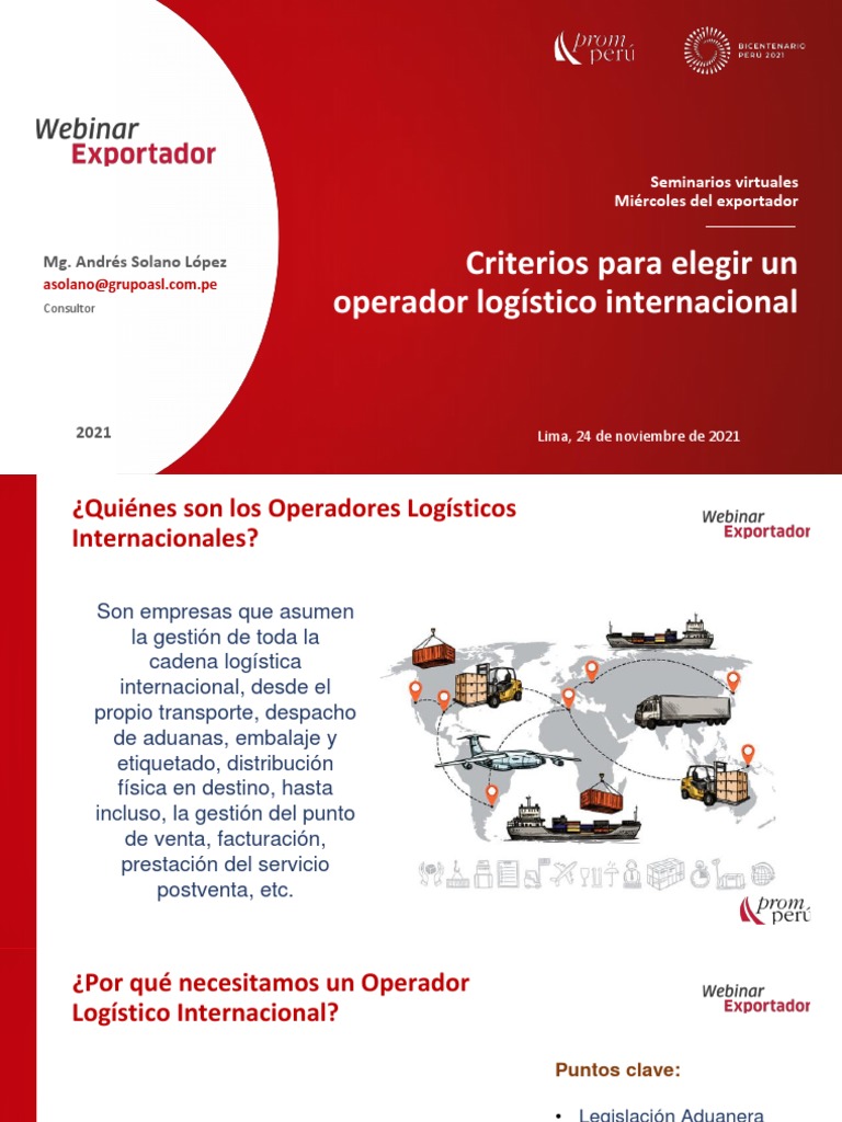 Criterios - Elegir - Operador - Logistico - Internacional - Andrés Solano -  24-11-2021 | PDF | aduana | Logística