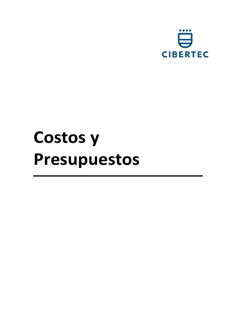 Curso de Costos y Presupuestos Gratis | PDF | Contabilidad | Presupuesto